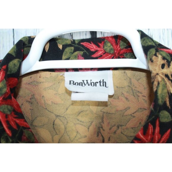 Vintage Bon Worth All Over Pattern Full Zipper Collared Jacket Small - Picture 4 of 9